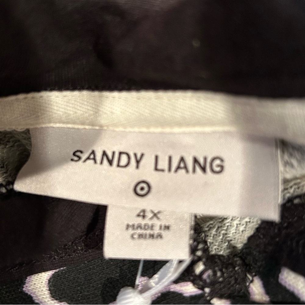 Sandy Liang Target Black White‎ Animal Print Ruffle Hoodie Sweatshirt 2X, 4X NWT - Picture 11 of 13